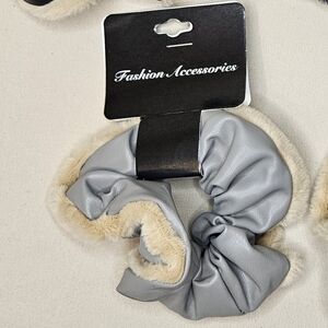 2/$5 Faux Leather Scrunchie NWT